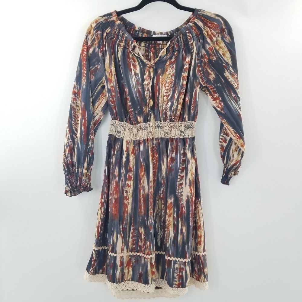 Luv 2 luv printed dress multicolor size Small